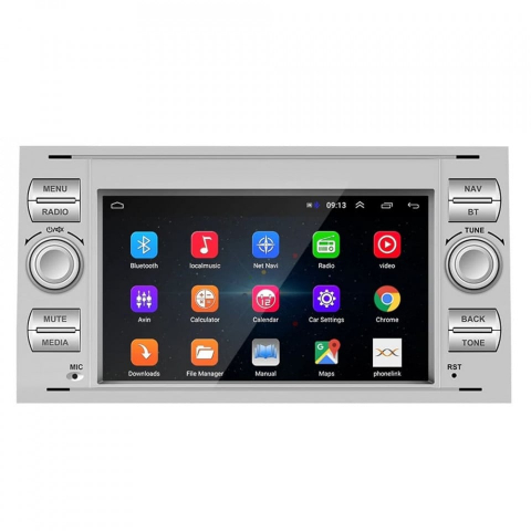 Focus 2 2004-2011 - Navigatie dedicata Ford C-Max , Gri,Fiesta, C-max Kuga Transit, Focus 1GB RAM 16 GB ROM, 4 core, Android , Display IPS 7", DSP, Carplay&Android Auto,
