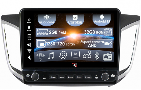 Hyundai - Navigatie dedicata IX25 2015-2019 cu butoane rotative model 2024, 10 Inch, 2GB RAM 32GB ROM, Quadcore, Android 13, WiFi, Bluetooth, Magazin Play