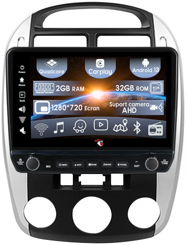 Cerato 2004-2008 - Navigatie dedicata Cerato 2004 - 2008 cu butoane rotative model 2024, 9 Inch, 2GB RAM 32GB ROM, Quadcore, Android 13, WiFi, Bluetooth, Magazin Play