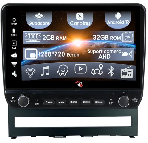 Perla 9 2009 Idea 2011 2014 - Navigatie dedicata Perla 9 2009 Idea 2011 2014 cu butoane rotative model 2024, 9 Inch, 2GB RAM 32GB ROM, Quadcore, Android 13, WiFi, Bluetooth, Magazin Play
