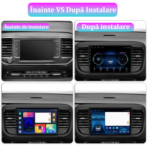 Navigatie dedicata Ford Focus 3 Citroen Jumpy 2016, 4GB RAM 64GB ROM, Octacore, Android 13, Display QLED 9", DSP, Carplay, Android Auto, Internet, Youtube, Waze, WIFI, Bluetooth [3]