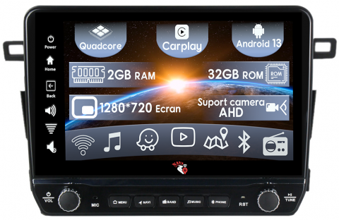 RAV4 2013-2018 - Navigatie dedicata RAV4 2013-2018 cu butoane rotative model 2024, 9 Inch, 2GB RAM 32GB ROM, Quadcore, Android 13, WiFi, Bluetooth, Magazin Play