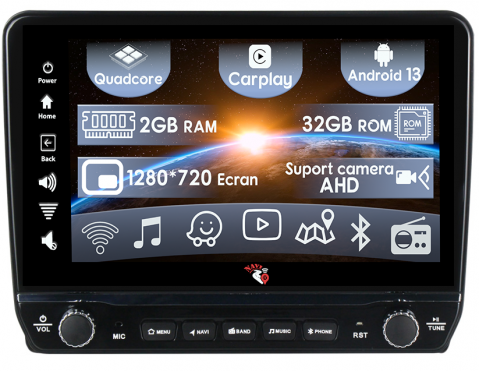 Hyundai - Navigatie dedicata H1 2007-2015 cu butoane rotative model 2024, 9 Inch, 2GB RAM 32GB ROM, Quadcore, Android 13, WiFi, Bluetooth, Magazin Play