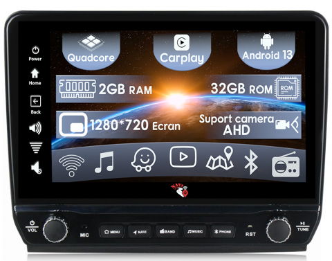Citroen - Navigatie dedicata Fiat Ducato 3 2006-2022, Peugeot Boxer 2 2006-2022, Citroen Jumper 2 2006-2022 cu butoane rotative model 2024, 9 Inch, 2GB RAM 32GB ROM, Quadcore, Android 13, WiFi,