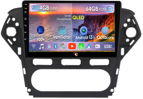 Mondeo 2010-2014 - Navigatie dedicata Ford Mondeo 2010-2014, 4GB RAM 64GB ROM, Octacore, Android 13, Display QLED 10", DSP, Carplay, Android Auto, Internet, Youtube, Waze, WIFI, Bluetooth
