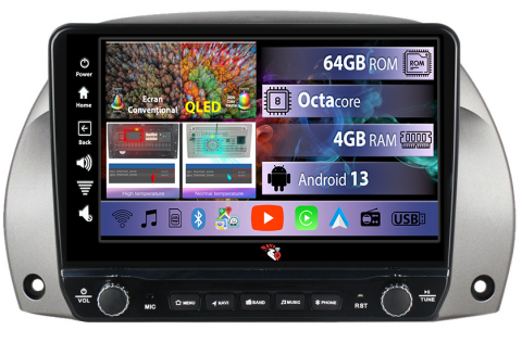 RAV4 2001-2006 - Navigatie dedicata RAV4 2001-2006 cu butoane rotative model 2024, 4GB RAM 64GB ROM, Quadcore, Android 13, Display QLED 9", DSP, Carplay, Android Auto, Internet, Youtube, Waze, WIFI, B