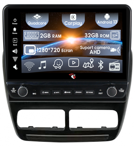 Fiat Doblo - Navigatie dedicata Fiat Doblo 2015 cu butoane rotative model 2024, 9 Inch, 2GB RAM 32GB ROM, Quadcore, Android 13, WiFi, Bluetooth, Magazin Play