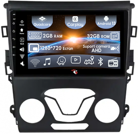 Mondeo 2014-2019 - (Resigilata) Navigatie dedicata Ford Mondeo 2014-2019, 2GB RAM 32GB ROM, Quad Core, Display 9" IPS Full HD, Carplay, Android 13, Bluetooth, Magazin Play, Suport camere AHD