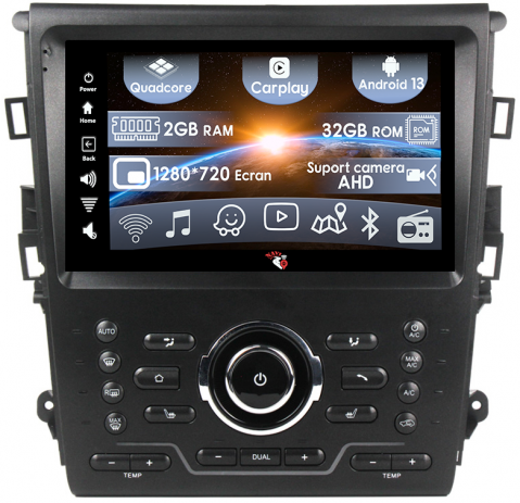 Mondeo 2014-2019 - (Resigilata) Navigatie dedicata Ford Mondeo 2014-2019, 2GB RAM 32GB ROM, Quad Core, Display 9" IPS Full HD, Carplay, Android 13, Bluetooth, Magazin Play, Suport camere AHD