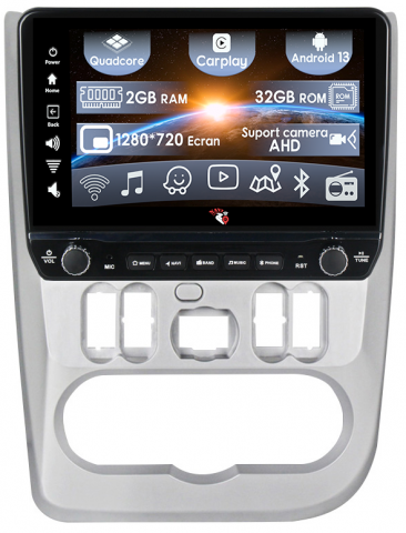 Dacia - Navigatie dedicata Logan 2009-2013 cu butoane rotative model 2024, 9 Inch, 2GB RAM 32GB ROM, Quadcore, Android 13, WiFi, Bluetooth, Magazin Play