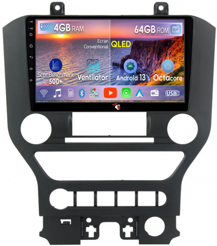 Mustang 2014-2021 - Navigatie dedicata Ford Mustang 2014-2021, 4GB RAM 64GB ROM, Octacore, Android 13, Display QLED 9", DSP, Carplay, Android Auto, Internet, Youtube, Waze, WIFI, Bluetooth