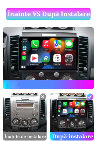 Navigatie dedicata Ford Ranger 2006-2011, 12GB RAM 256GB ROM, Android 13, Rezolutie 2K, Display QLED, 9", DSP, Carplay, Android Auto, Internet, Youtube, Waze, Wi Fi, USB [4]