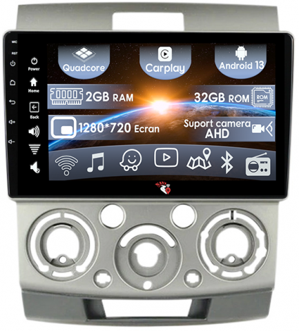 Navigatii 2GB RAM - (Resigilata) Navigatie dedicata Ford Ranger 2006-2011, 2GB RAM 32GB ROM, Quad Core, Display 9" IPS Full HD, Carplay, Android 13, Bluetooth, Magazin Play, Suport camere AHD