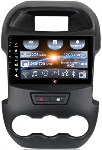 Ford - (Resigilata) Navigatie dedicata Ford Ranger 2011-2016, 2GB RAM 32GB ROM, Quad Core, Display 9" IPS Full HD, Carplay, Android 13, Bluetooth, Magazin Play, Suport camere AHD