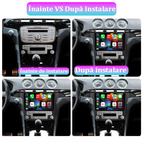 Navigatie dedicata Ford S-MAX 2006-2015, 12GB RAM 256GB ROM, Android 13, Rezolutie 2K, Display QLED, 9", DSP, Carplay, Android Auto, Internet, Youtube, Waze, Wi Fi, USB [4]