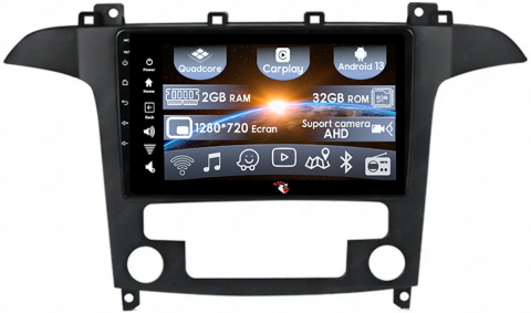 S-Max (2006-2015) - (Resigilata) Navigatie dedicata Ford S-Max 2006-2015, 2GB RAM 32GB ROM, Quad Core, Display 9" IPS Full HD, Carplay, Android 13, Bluetooth, Magazin Play, Suport camere AHD