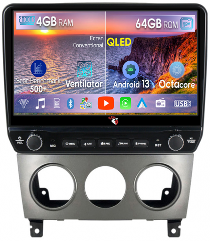 Forester 2004-2008 - Navigatie dedicata Forester 2004-2008 cu butoane rotative model 2024, 4 GB RAM 64 ROM, Quadcore, Android 13, Display QLED, 9", DSP, Carplay, Android Auto, Internet, Youtube , Waze ,