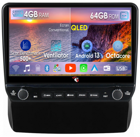 Forester 2018-2021 - Navigatie dedicata Forester 2018-2021 cu butoane rotative model 2024, 4 GB RAM 64 ROM, Quadcore, Android 13, Display QLED, 9", DSP, Carplay, Android Auto, Internet, Youtube , Waze ,