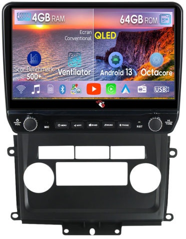 Frontier 2009-2012 - Navigatie dedicata Frontier 2009-2012 cu butoane rotative model 2024, 4 GB RAM 64 ROM, Quadcore, Android 13, Display QLED, 9", DSP, Carplay, Android Auto, Internet, Youtube , Waze ,