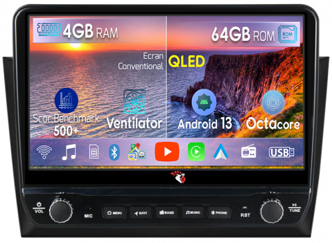 Golf 6 2008-2016 - Navigatie dedicata Golf 6 2008 - 2016 cu butoane rotative model 2024, 4 GB RAM 64 ROM, Quadcore, Android 13, Display QLED, 9", DSP, Carplay, Android Auto, Internet, Youtube , Waze , WI-FI