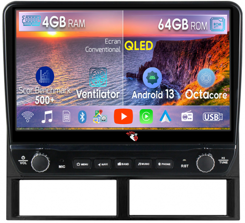 GRAND CHEROKEE 1998 - Navigatie dedicata Grand Cherokee 1999-2005 cu butoane rotative model 2024, 4 GB RAM 64 ROM, Quadcore, Android 13, Display QLED, 9", DSP, Carplay, Android Auto, Internet, Youtube , Waze , WI-FI