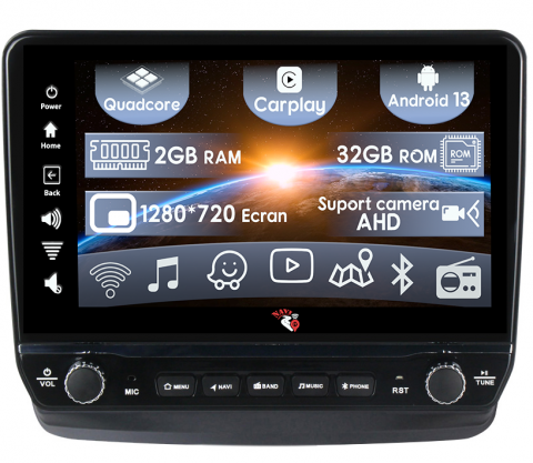 L200 2008-2016 - Navigatie dedicata L200 2008-2016 cu butoane rotative model 2024, 9 Inch, 2GB RAM 32GB ROM, Quadcore, Android 13, WiFi, Bluetooth, Magazin Play