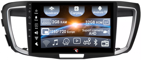 Navigatii 2GB RAM - (Resigilata) Navigatie dedicata Honda Accord 9th 2014-2017, 2GB RAM 32GB ROM, Quad Core, Display 9" IPS Full HD, Carplay, Android 13, Bluetooth, Magazin Play, Suport camere AHD