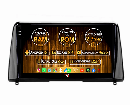 Kia - Navigatie dedicata Kia Forte 2018-2020, 12GB RAM 256GB ROM, Android 13, Rezolutie 2K, Display QLED, 9", DSP, Carplay, Android Auto, Internet, Youtube, Waze, Wi Fi, USB