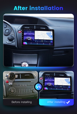 Navigatie dedicata Honda Civic 2005-2011, 4GB RAM 32GB ROM, Octacore, Android 14, Display QLED 1K 9", DSP, Carplay&Android Auto, SIM 4G, Bluetooth, Ventilator Activ [5]