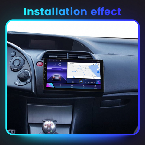 Navigatie dedicata Honda Civic 2005-2011, 4GB RAM 32GB ROM, Octacore, Android 14, Display QLED 1K 9", DSP, Carplay&Android Auto, SIM 4G, Bluetooth, Ventilator Activ [6]