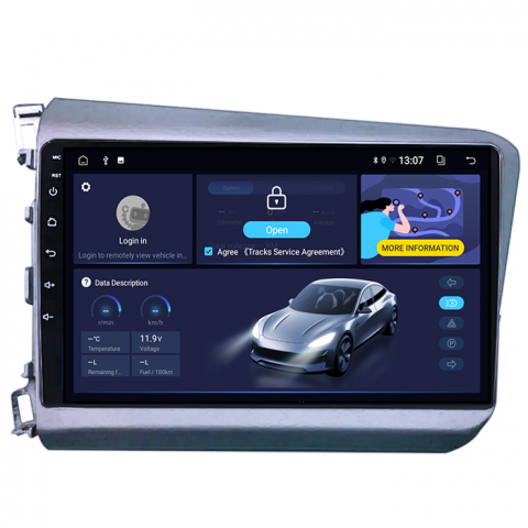 (Resigilata) Navigatie dedicata Honda Civic ( 2011 - 2015 ), 2GB RAM 32GB ROM, Quad Core, Display 9" IPS Full HD, Carplay, Android 13, Bluetooth, Magazin Play, Suport camere AHD [4]