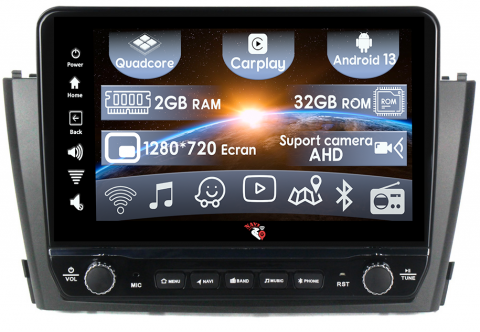 Toyota - Navigatie dedicata Avensis 2008-2015 cu butoane rotative model 2024, 9 Inch, 2GB RAM 32GB ROM, Quadcore, Android 13, WiFi, Bluetooth, Magazin Play
