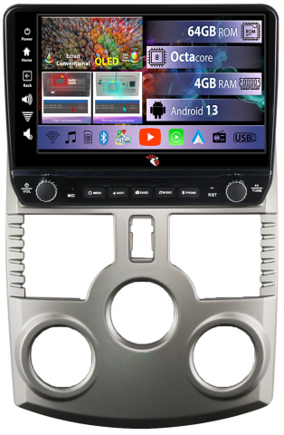 Rush 2006-2016 - Navigatie dedicata Rush 2006-2016 cu butoane rotative model 2024, 4GB RAM 64GB ROM, Quadcore, Android 13, Display QLED 9", DSP, Carplay, Android Auto, Internet, Youtube, Waze, WIFI, B