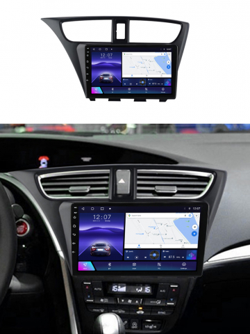 Navigatie dedicata Honda Civic IX Hatchback 2011-2015, 4GB RAM 64GB ROM, Octacore, Android 14, Display QLED 1K 9", Carplay&Android Auto, SIM 4G, Ventilator Activ [5]
