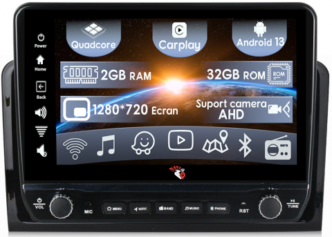 Mercedes-Benz - Navigatie dedicata M-Class GL-Class 2005-2009 cu butoane rotative model 2024, 10 Inch, 2GB RAM 32GB ROM, Quadcore, Android 13, WiFi, Bluetooth, Magazin Play