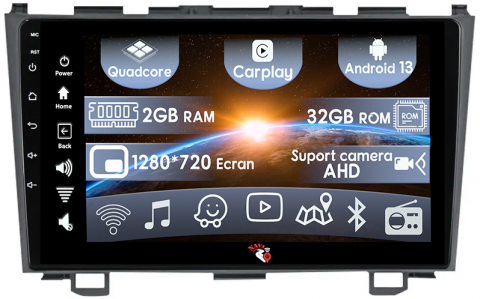 Honda - (Resigilata) Navigatie dedicata Honda CRV ( 2006 - 2011 ), 2GB RAM 32GB ROM, Quad Core, Display 9" IPS Full HD, Carplay, Android 13, Bluetooth, Magazin Play, Suport camere AHD