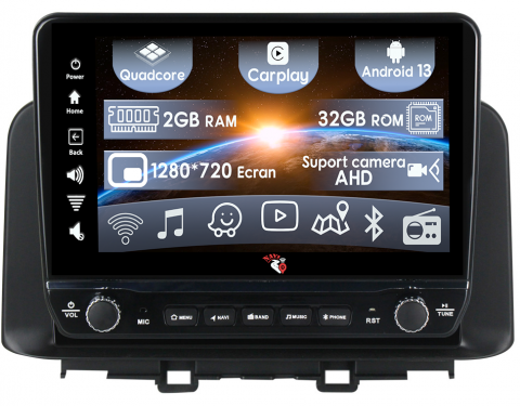Hyundai - Navigatie dedicata Encino 2018-2020 cu butoane rotative model 2024, 10 Inch, 2GB RAM 32GB ROM, Quadcore, Android 13, WiFi, Bluetooth, Magazin Play