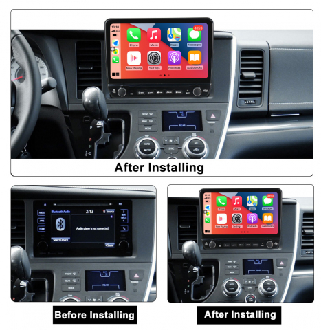 Navigatie dedicata Sienna 2016-2018 cu butoane rotative model 2024, 9 Inch, 2GB RAM 32GB ROM, Quadcore, Android 13, WiFi, Bluetooth, Magazin Play [4]