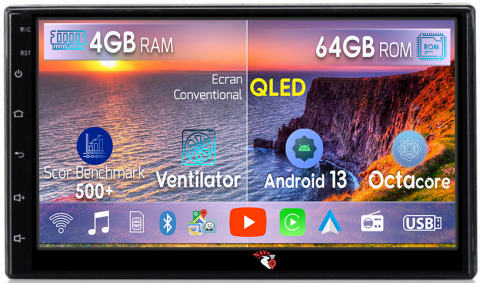 Honda - Navigatie dedicata Honda CRV II 2001-2006, 4GB RAM 64GB ROM, Octacore, Android 14, Display QLED 1K 9", Carplay&Android Auto, SIM 4G, Ventilator Activ