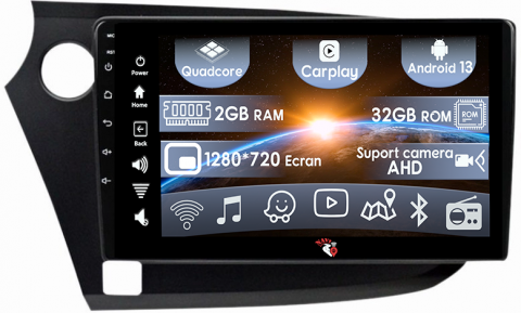Insight 2009 - 2014 - (Resigilata) Navigatie dedicata Honda Insight 2009 -2014, 2GB RAM 32GB ROM, Quad Core, Display 9" IPS Full HD, Carplay, Android 13, Bluetooth, Magazin Play, Suport camere AHD