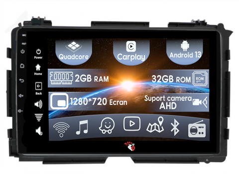 Vezel - (Resigilata) Navigatie dedicata Honda Vezel 2014/HR-V/XR-V, 2GB RAM 32GB ROM, Quad Core, Display 9" IPS Full HD, Carplay, Android 13, Bluetooth, Magazin Play, Suport camere AHD