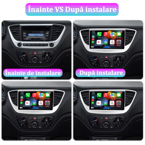 Navigatie dedicata Hyundai Accent 2017-2018, 12GB RAM 256GB ROM, Android 13, Rezolutie 2K, Display QLED, 9", DSP, Carplay, Android Auto, Internet, Youtube, Waze, Wi Fi, USB [4]