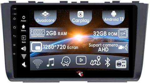 Hyundai - (Resigilata) Navigatie dedicata Hyundai Creta 2 IX25 2021, 2GB RAM 32GB ROM, Quad Core, Display 9" IPS Full HD, Carplay, Android 13, Bluetooth, Magazin Play, Suport camere AHD