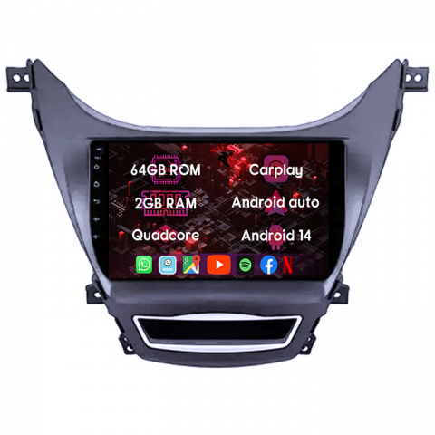 (Resigilata) Navigatie dedicata Hyundai Elantra 2011-2016, 2GB RAM 32GB ROM, Quad Core, Display 9" IPS Full HD, Carplay, Android 13, Bluetooth, Magazin Play, Suport camere AHD [6]