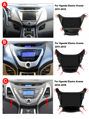 Navigatie dedicata Hyundai Elantra 2011-2016, 4GB RAM 64GB ROM, Octacore, Android 13, Display QLED 9", DSP, Carplay, Android Auto, Internet, Youtube, Waze, WIFI, Bluetooth [13]