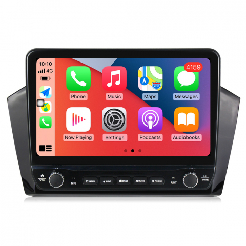 Passat B8 2015-2018 - Navigatie dedicata Passat B8 Magotan cu butoane rotative model 2024, 4 GB RAM 64 ROM, Quadcore, Android 13, Display QLED, 10", DSP, Carplay, Android Auto, Internet, Youtube , Waze , WI-FI