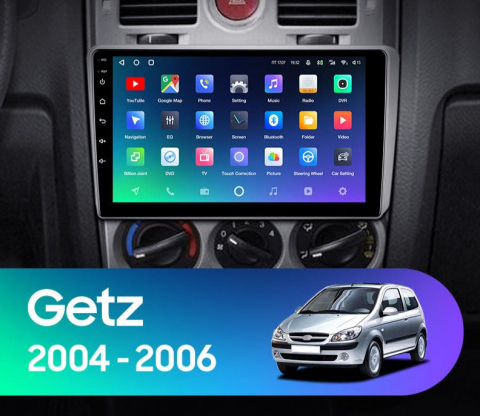 Navigatie dedicata Hyundai Getz 2004-2006, 4GB RAM 32GB ROM, Octacore, Android 14, Display QLED 1K 9", DSP, Carplay&Android Auto, SIM 4G, Bluetooth, Ventilator Activ [3]