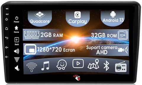 H1 2007-2015 - (Resigilata) Navigatie dedicata Hyundai H1 2007-2015, 2GB RAM 32GB ROM, Quad Core, Display 9" IPS Full HD, Carplay, Android 13, Bluetooth, Magazin Play, Suport camere AHD