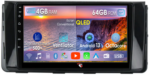 Hyundai - Navigatie dedicata Hyundai H350 2015+, 4GB RAM 64GB ROM, Octacore, Android 13, Display QLED 9", DSP, Carplay, Android Auto, Internet, Youtube, Waze, WIFI, Bluetooth