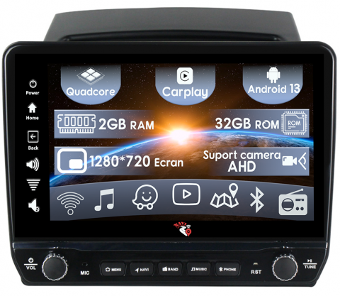 Kia - Navigatie dedicata Carnival VQ 2006-2014 cu butoane rotative model 2024, 9 Inch, 2GB RAM 32GB ROM, Quadcore, Android 13, WiFi, Bluetooth, Magazin Play